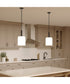 Reines 1-Light Pendant with Opal Glass Shade Matte Black