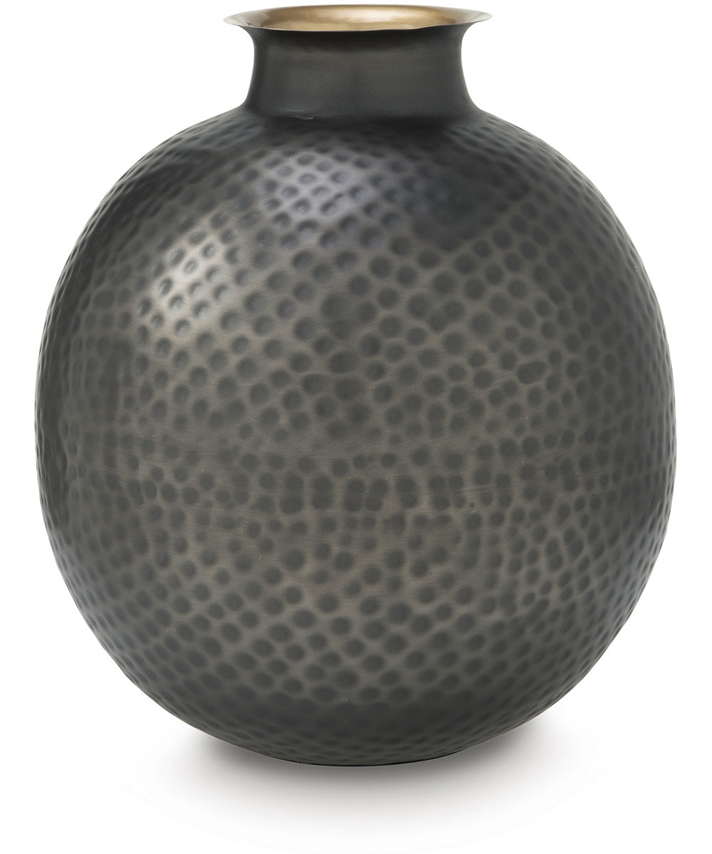 Woody Vase Pewter/Gold