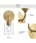 Ilia 1-Light Wall Sconce with Clear Glass Shade Brushed Gold