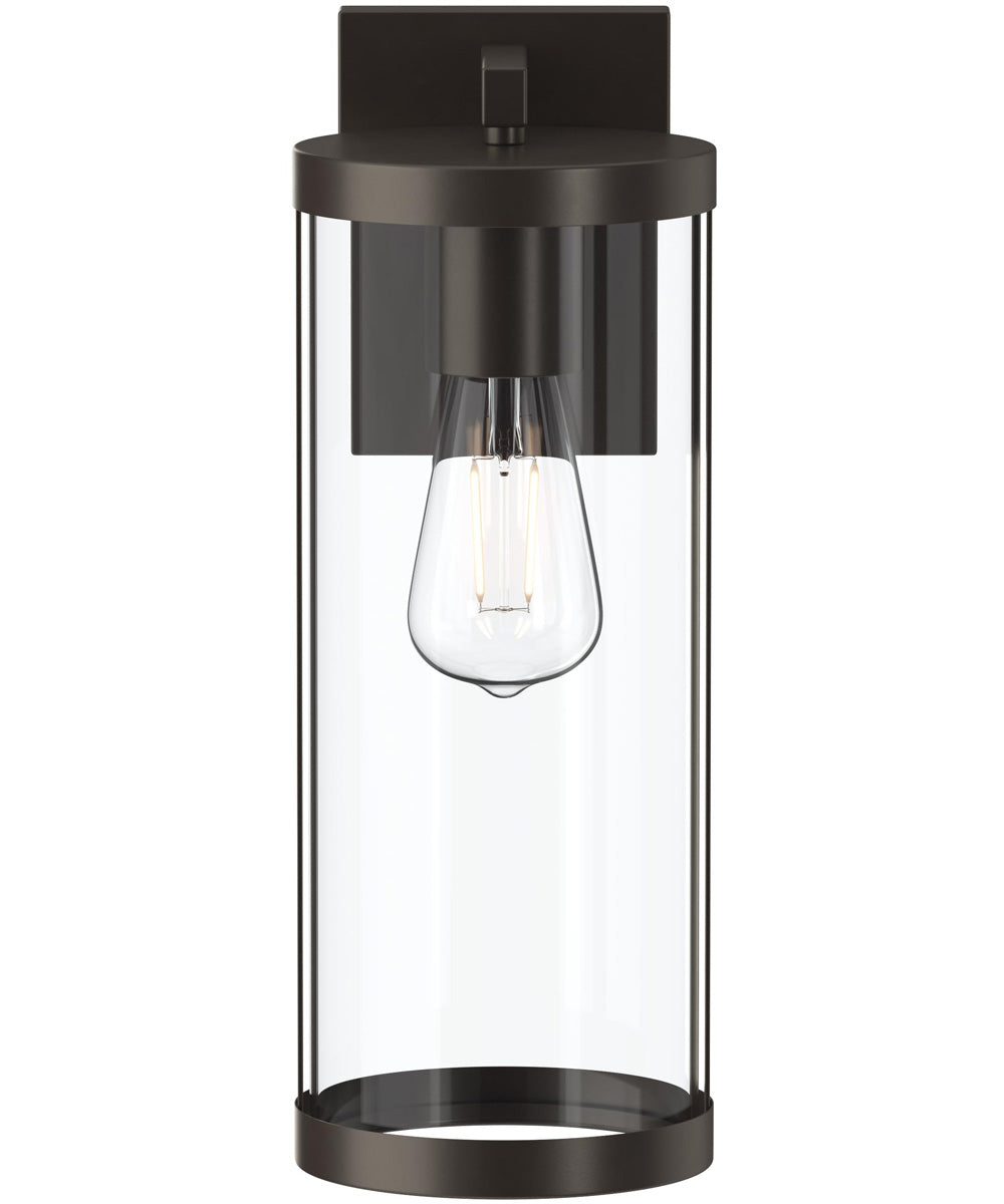 Kagen Large Outdoor Wall Light with Clear Glass Panels Antique Bronze