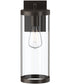 Kagen Large Outdoor Wall Light with Clear Glass Panels Antique Bronze