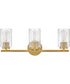 Leta 3-Light Medium Three Light Vanity in Lacquered Brass