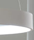 24"w Fornello 1-Light Modern Ring LED Chandelier Pendant Light Textured White Finish