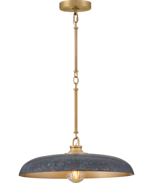 Sadie 1-Light Medium Dome Pendant in Lacquered Brass