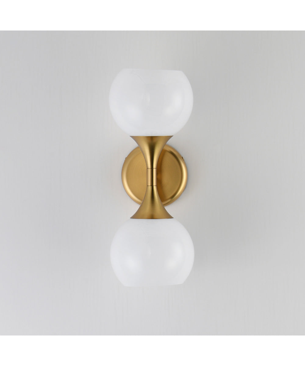Neve 2-Light Wall Sconce Natural Aged Brass