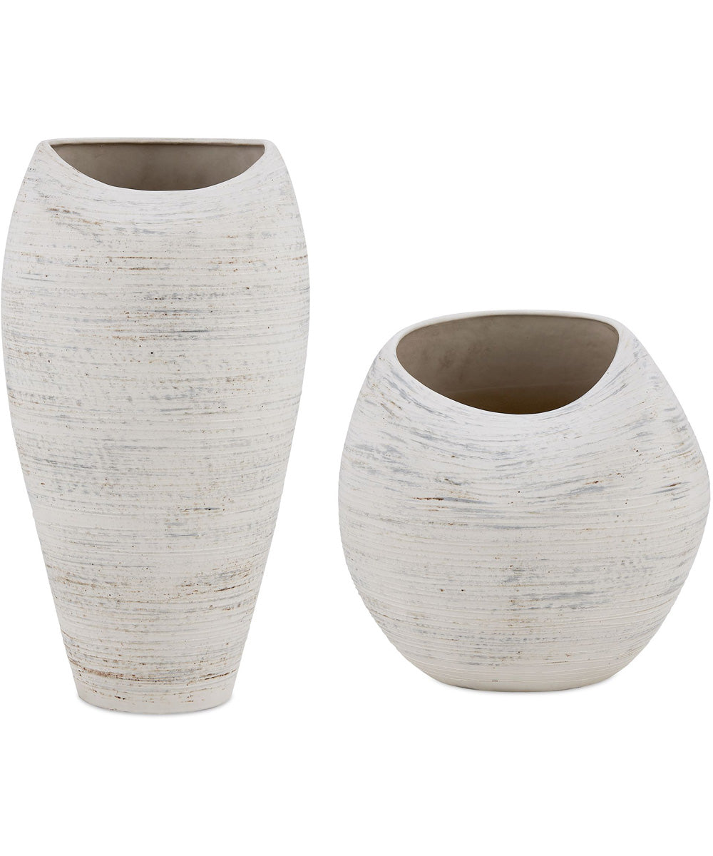 Inara Indoor-Outdoor White Vases Set of 2
