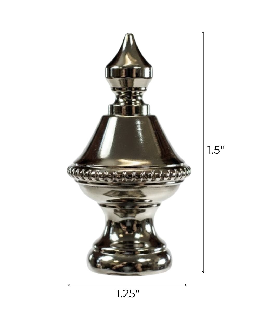 Polished Nickel Beaded Knob Fan Pull 1.5"h