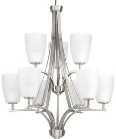 Leap 9-Light Chandelier Brushed Nickel