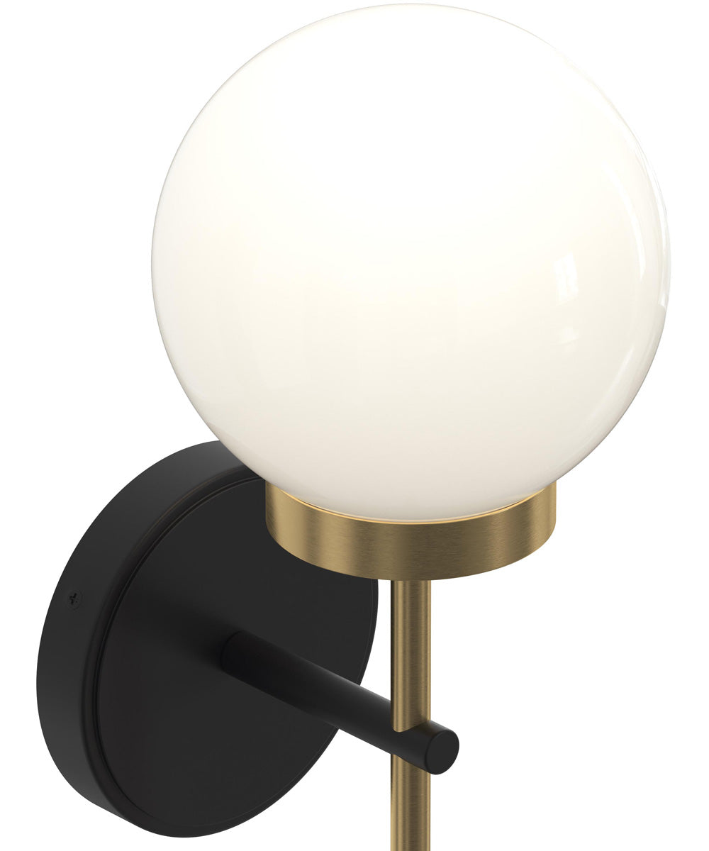 Rigsby 1-Light Wall Sconce Matte Black and Brushed Gold