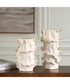 Ripple Crest White Vases Set of 2