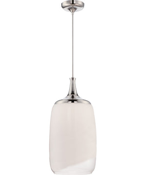 13"W Horizon 1-Light Pendant Polished Nickel