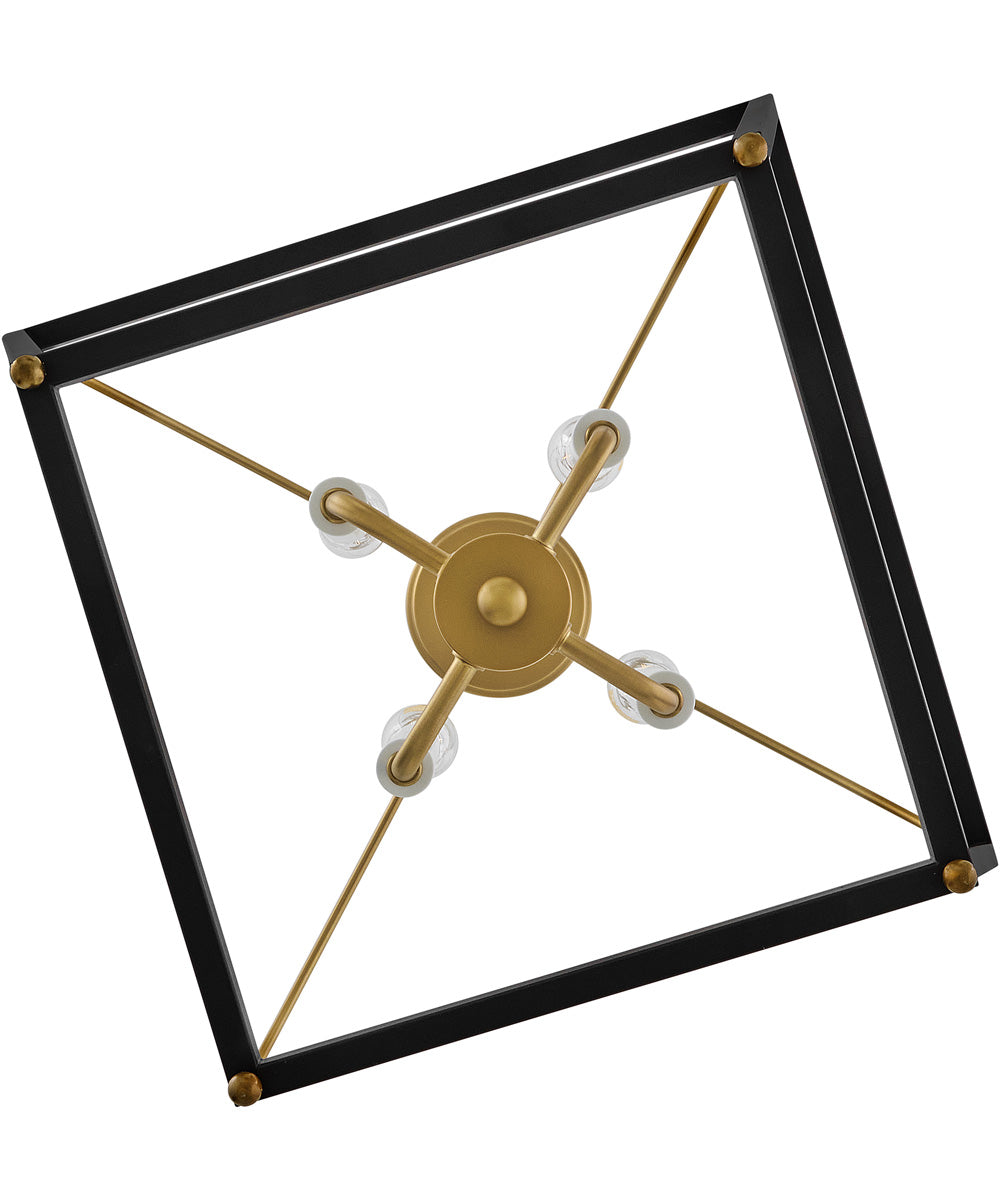 Tate 4-Light Large Pendant in Black