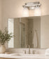 15"w Vionnet 2-Light Bath Light Brushed Nickel Finish with Satin Etched Glass Shade
