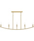 Jheni 5-Light Linear Chandelier Brushed Gold