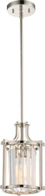 8"W Krys 1-Light Pendant Polished Nickel