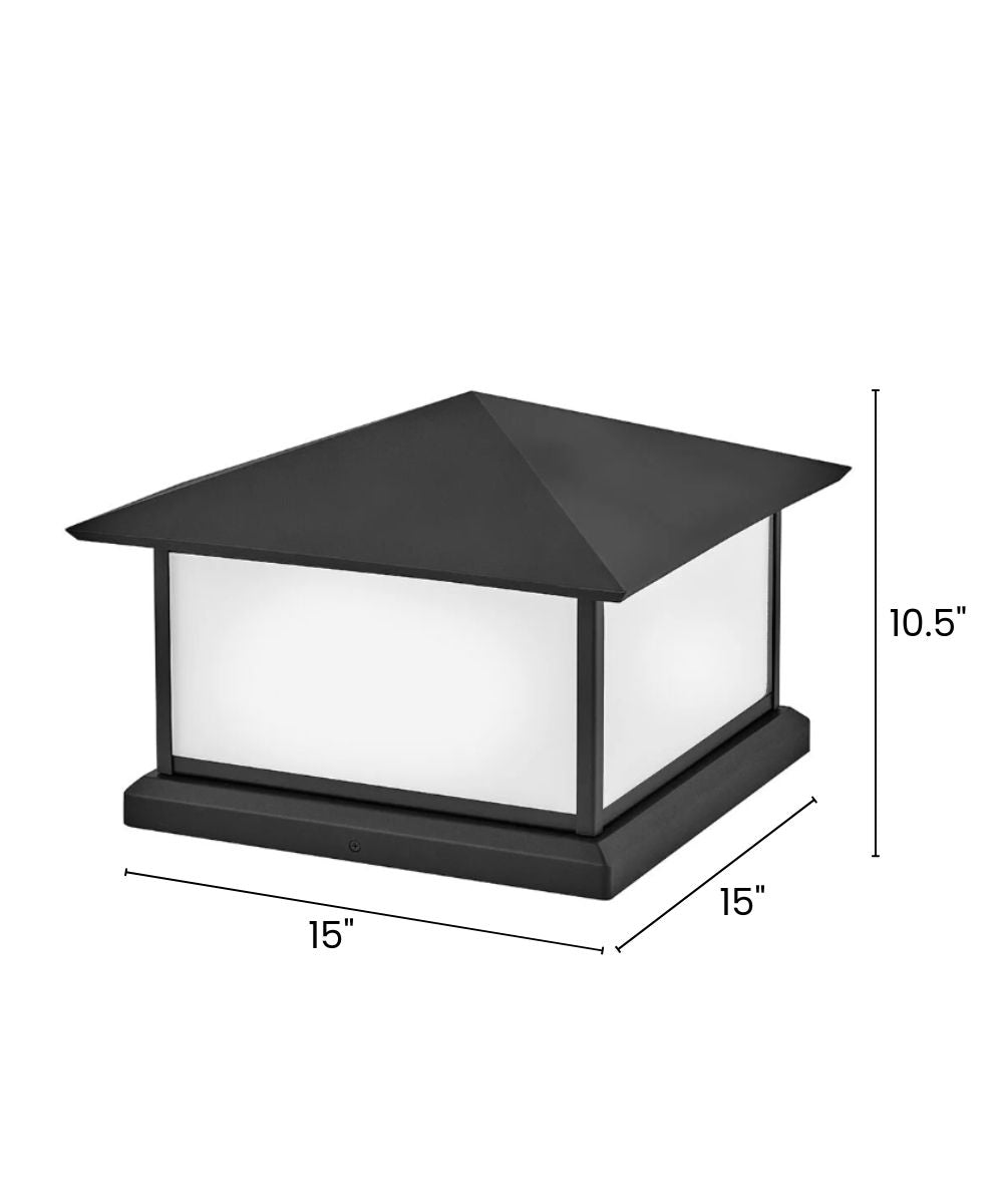 Walter 2-Light Large Pier Mount Lantern 12v in Textured Black