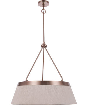 24"W Yates 6-Light Rope Pendant Light Premium Bronze