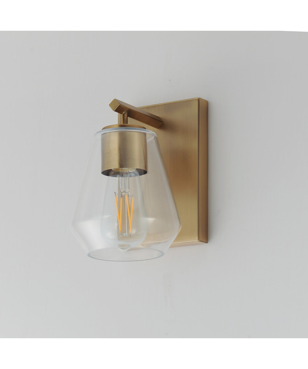 Geode 1-Light Sconce Natural Aged Brass