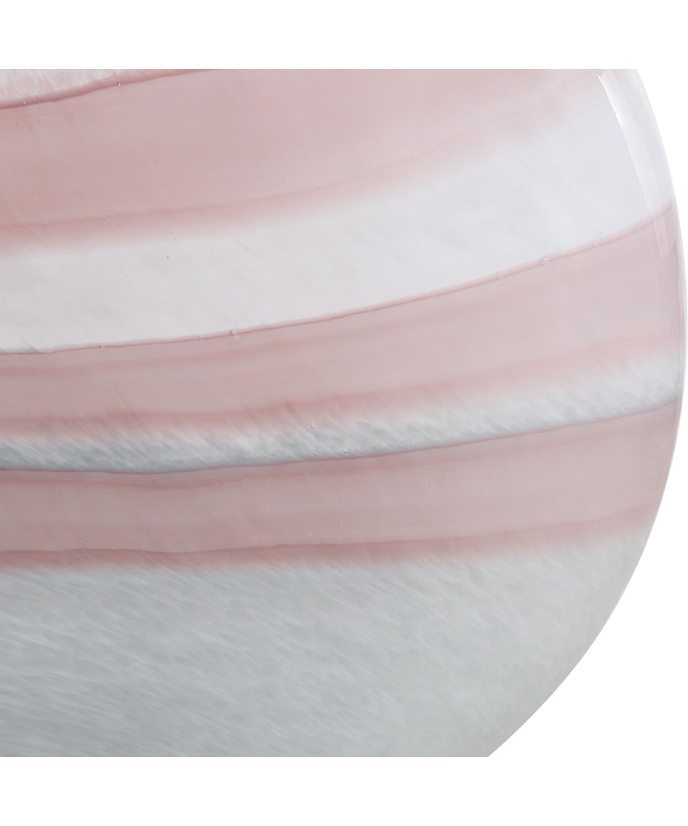 Blush Swirl Glass Vases, Set of 2