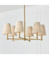 Mira 6-Light Chandelier Matte Brass