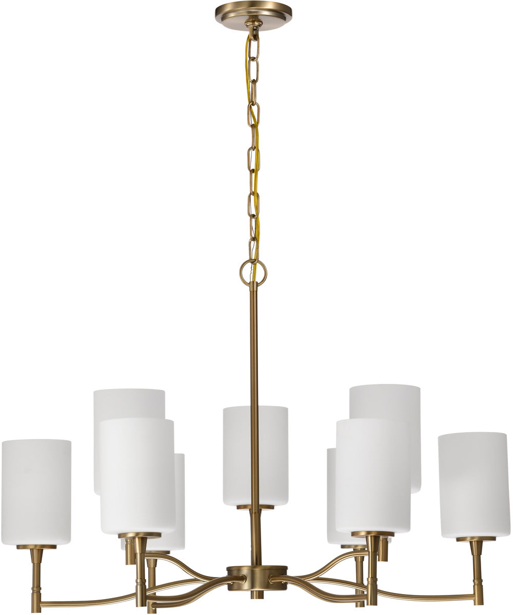 Liam 9-Light Chandelier Burnished Brass