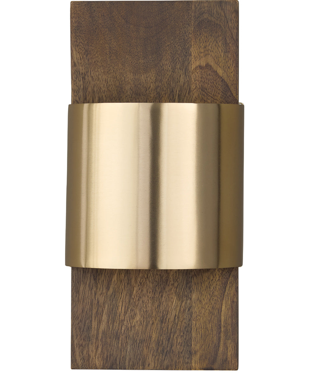 Sidney 1-Light Sconce Nordic Wood and Matte Brass