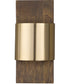 Sidney 1-Light Sconce Nordic Wood and Matte Brass