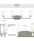 Mack 4-Light Vanity Light with Layered Glass Shades Brushed Nickel