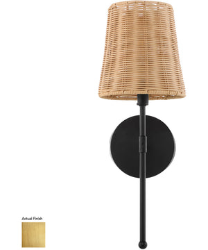 Fairview 1-light Wall Mount Light Fixture Brushed Brass