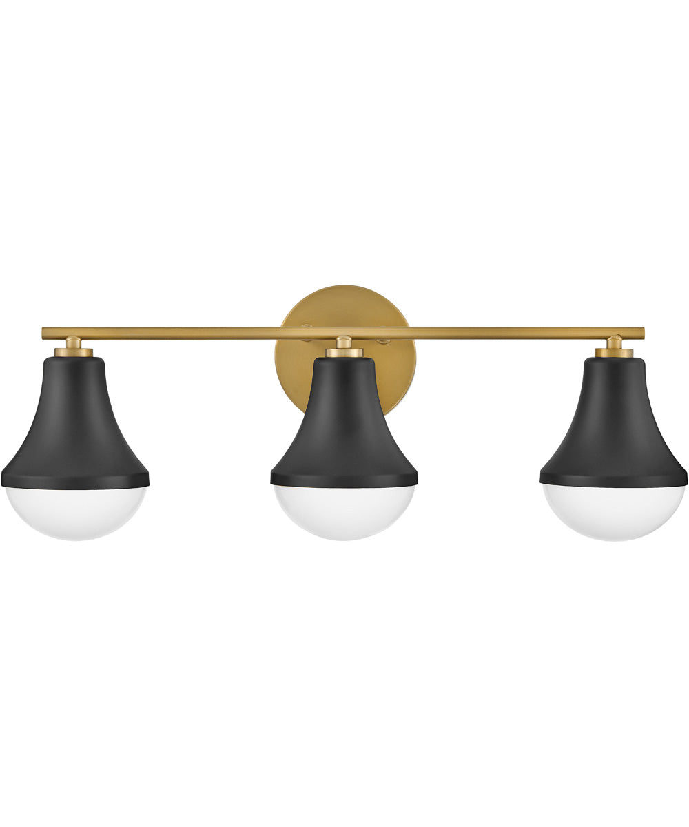 Haddie 3-Light Medium Three Light Vanity in Black