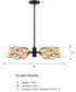 Gatsby 6 Light Chandelier Matte Black