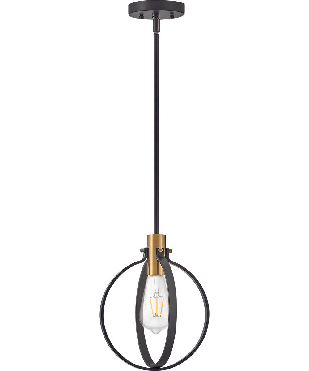 Cirque 1-Light Small Single Light Pendant in Black
