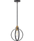 Cirque 1-Light Small Single Light Pendant in Black