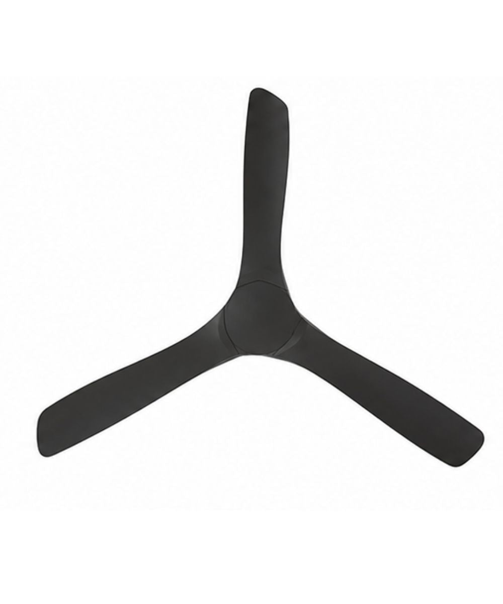 60" Edge Coastal 3-Blade Indoor/Outdoor Ceiling Fan Midnight Black Finish with Remote