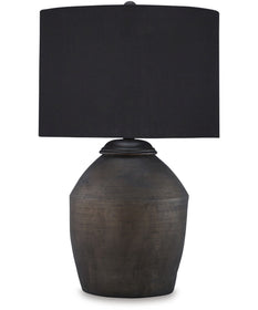 Naareman Terracotta Table Lamp Metallic Black