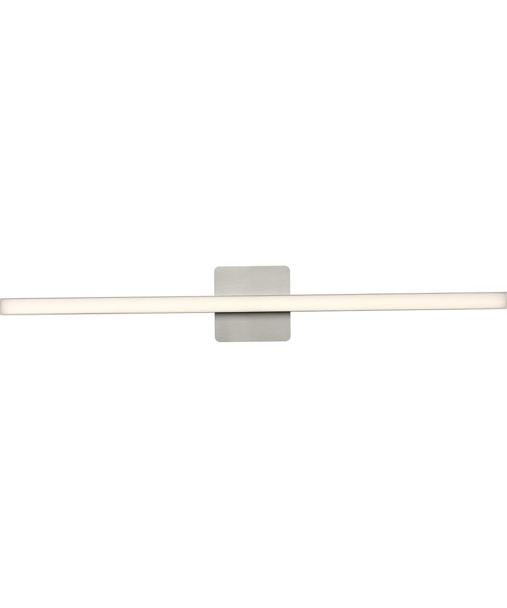 Phase 4 32 in. Large Modern Integrated 3CCT Integrated LED Linear Vanity Light Brushed Nickel