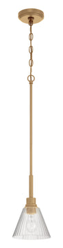 Pleated 1-Light Lighting Premium Bronze