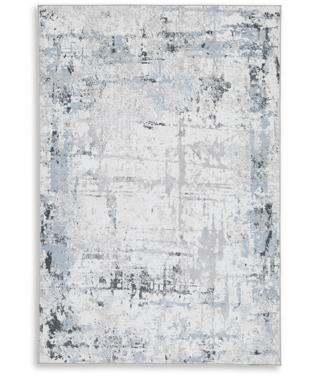 Emertonly Washable Medium Rug Blue/White/Gray
