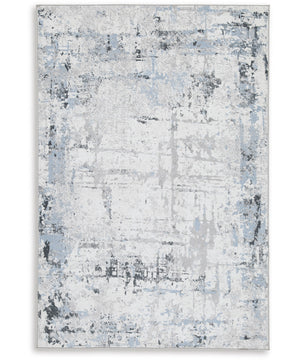 Emertonly Washable Medium Rug Blue/White/Gray