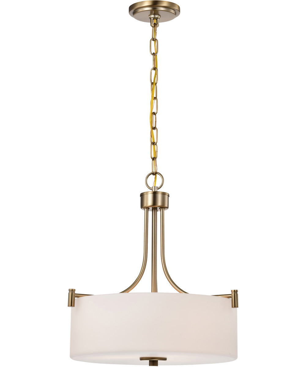 Liam 3-Light Pendant Burnished Brass