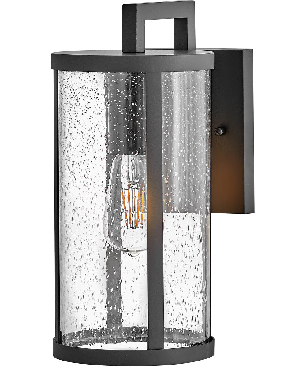 Alfie 1-Light Small Wall Mount Lantern in Black