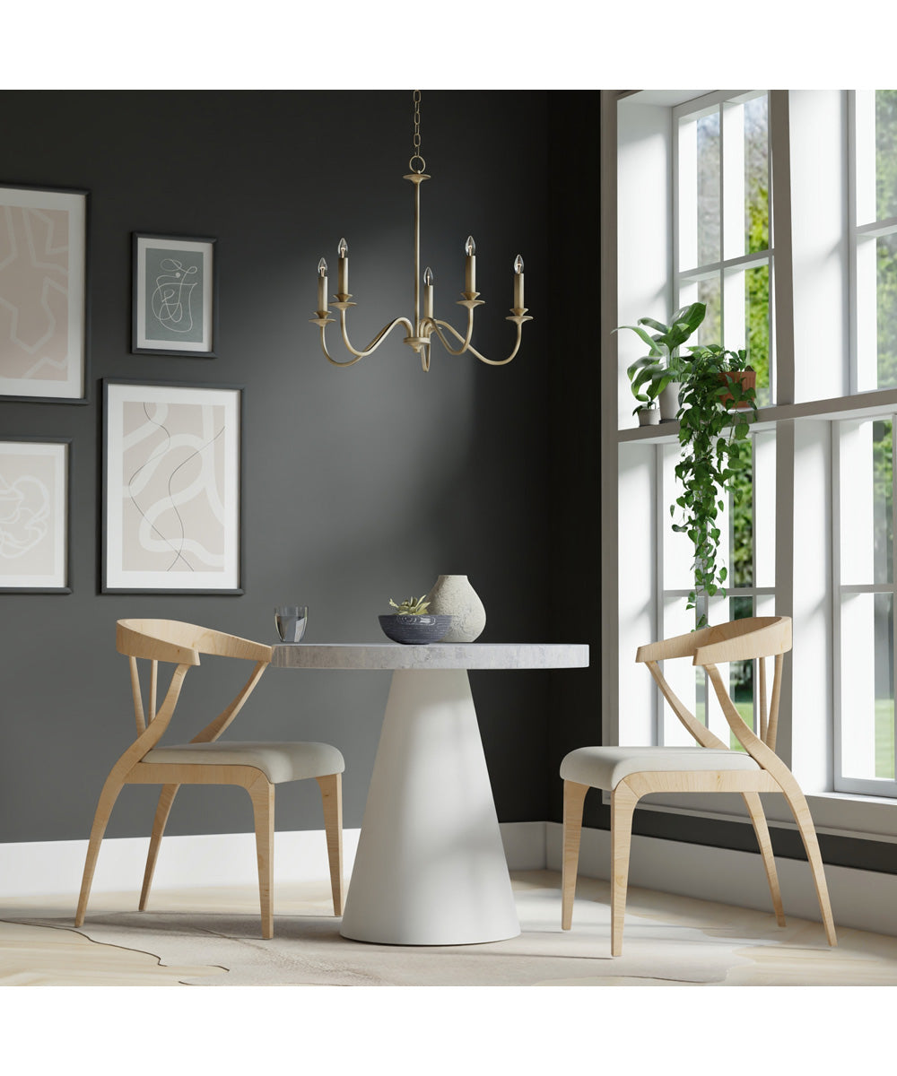 Weston 5-Light Chandelier Matte Brass