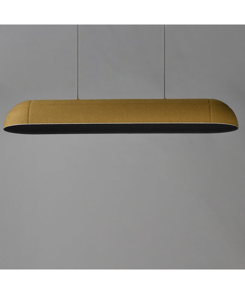 Wimbledon 41 inch LED Linear Pendant Olive Felt Fabric for Sound Dampening