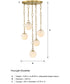 Wine Flower 5 Light Chandelier Brushed Gold