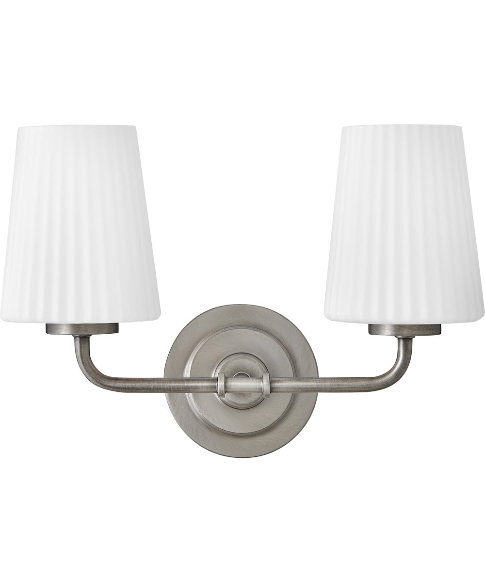 McKenna 2-Light Small Two Light Vanity in Antique Nickel