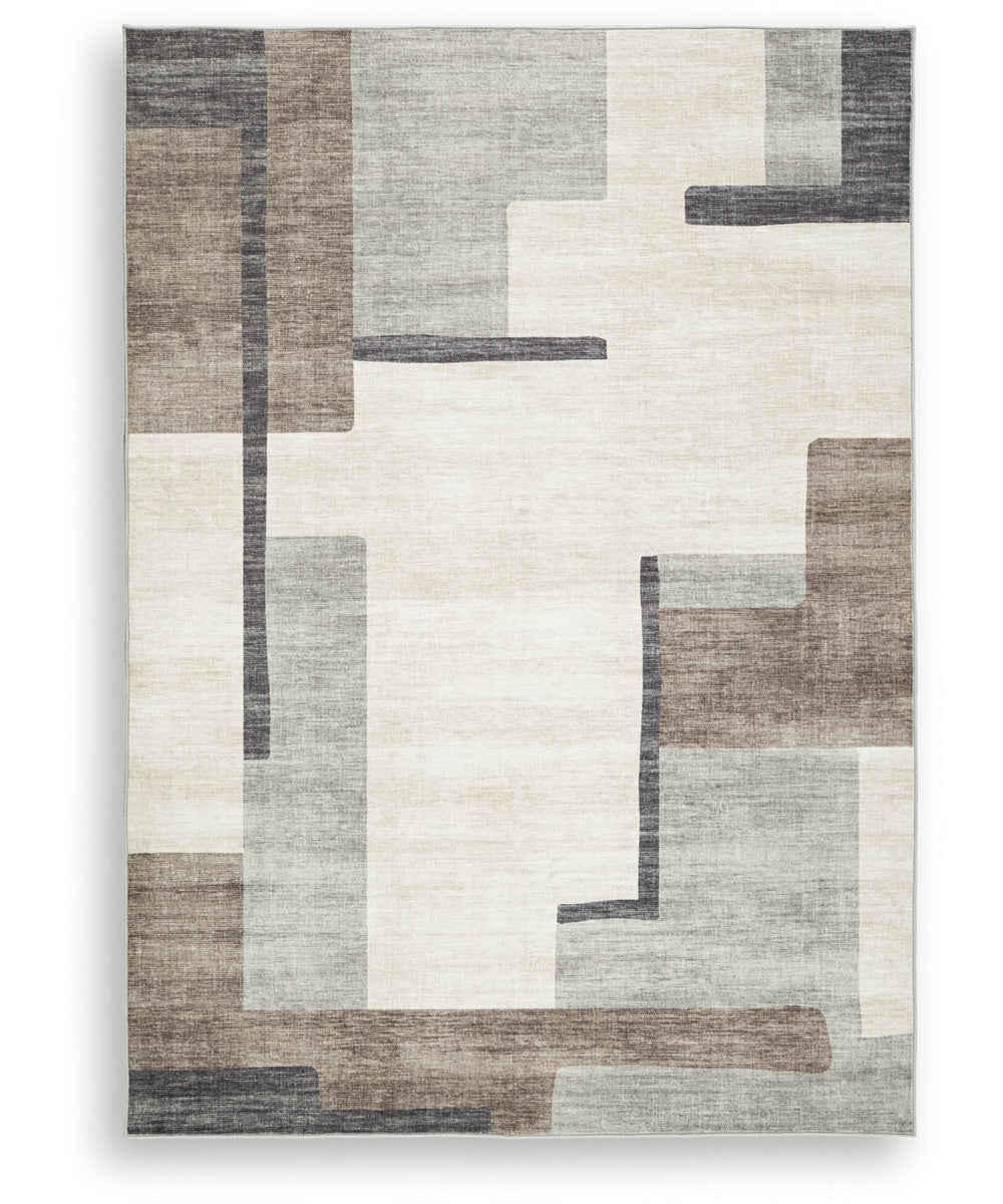 Larkport Washable Medium Rug Cream/Brown/Gray