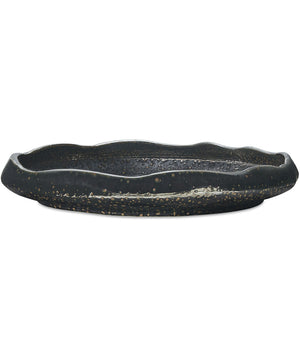 Stardust Ripple Indoor-Outdoor Black Bowl