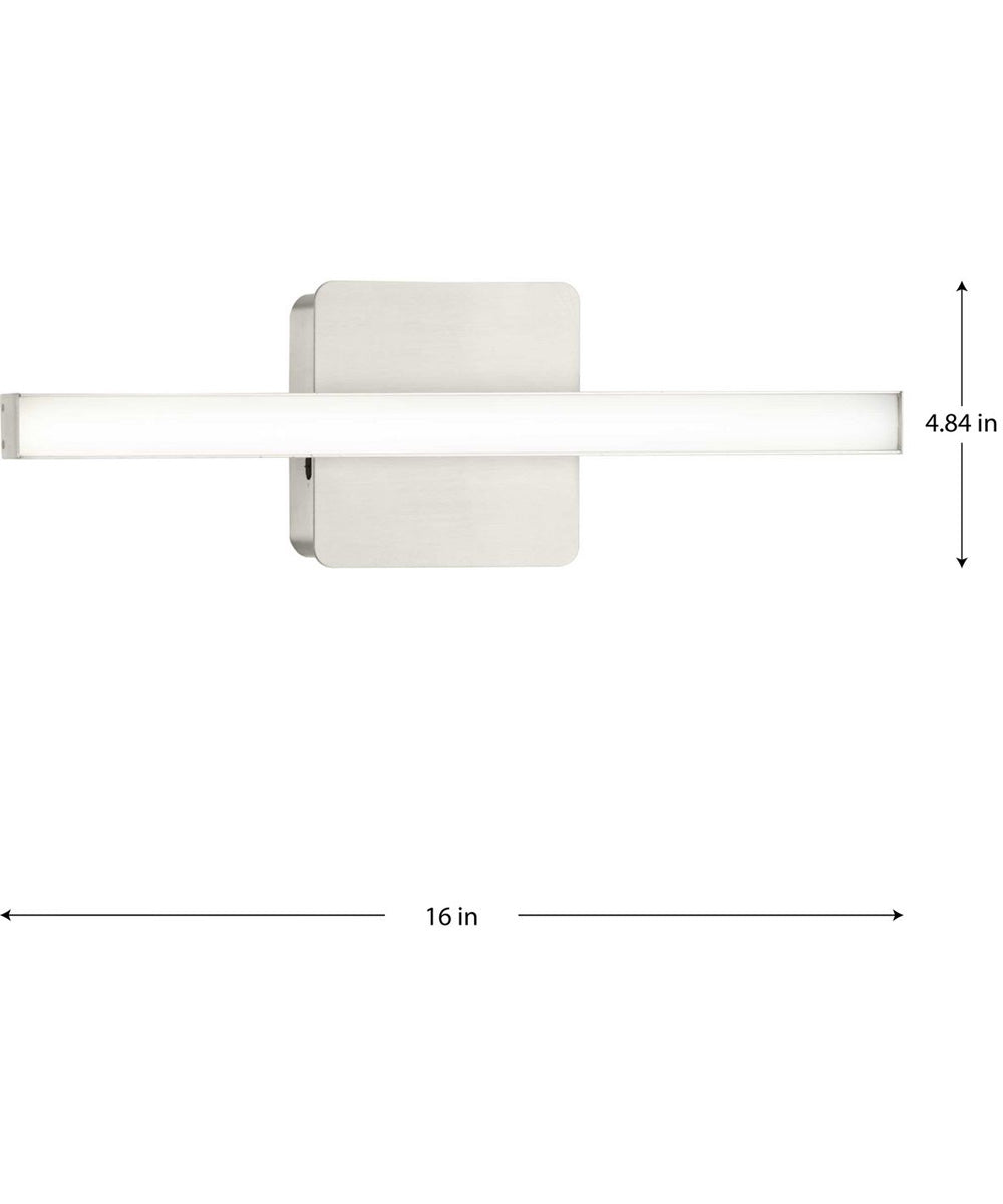 Phase 4 16 in. Small Modern Integrated 3CCT Integrated LED Linear Vanity Light Brushed Nickel