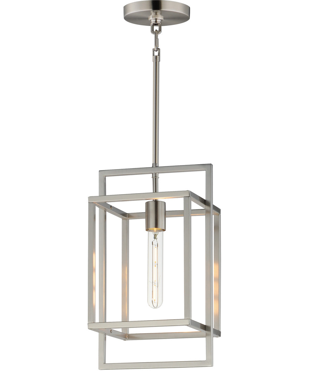 Gridline Single Pendant Satin Nickel