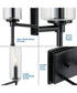 Elara 3-Light Clear Glass New Traditional Bath Vanity Light Matte Black
